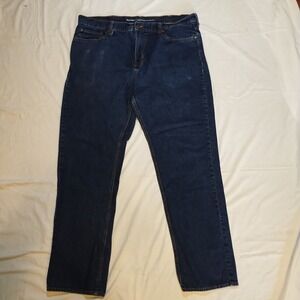 Old Navy Mens Dark Wash Regular Straight Fit Jeans Size 40x32 Cotton Dark Wash